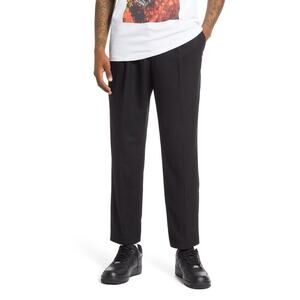 Saturdays NYC Black Wool Blend Draw String  Joggers Pants L